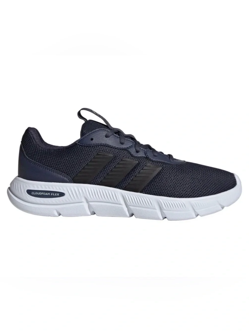 adidas Men's Navy and White Cloudfoam Flex Athletic Shoes